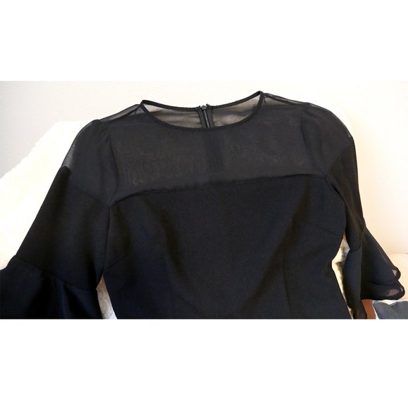 Aidan Mattox – Black Ruffle Sleeve Cocktail Dress — Interview, Pageant, etc. - Picture 3 of 6